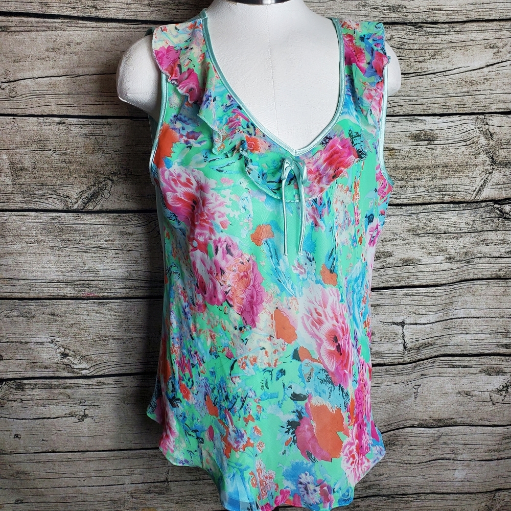 RK Multicolor Top 100% silk size XXXL.see second photo please for description